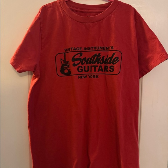 Brandy Melville Tops - Brandy Melville / John Galt Southside Guitars T-Shirt Red One Size
